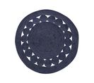 Tapis En Jute Bleu Sombre D 120 Cm Koyunlu