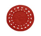 Tapis En Jute Rouge D 120 Cm Koyunlu