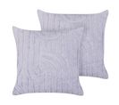 Lot De 2 Coussins Coton Violet Tellima 45 X 45 Cm