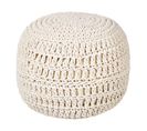 Pouf En Coton Beige D 40 Cm Arpatu