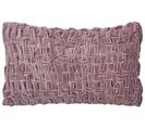 Coussin Broderie Velours Violet Chirita 30 X 50 Cm