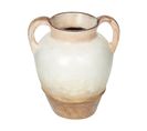 Terre Cuite Vase Décoratif 36 Cm Beige Marron Banting