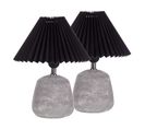 Lot De 2 Lampes à Poser En Céramique Grise Zeyi