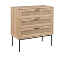 Commode 3 Tiroirs En Bois Clair Pasco