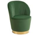 Velours Fauteuil Vert Foncé Alby