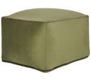 Pouf En Velours Vert Olive Dareyn