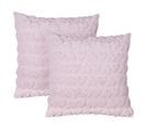 Lot De 2 Coussins Touffeté Rose Astrantia 45 X 45 Cm