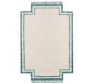 Tapis En Viscose 160 X 230 Cm Beige Et Bleu Berwari