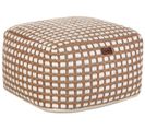 Pouf En Coton 50 X 50 X 30 Cm Beige Chilar