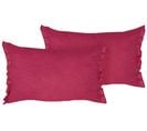 Lot De 2 Coussins Rouge Bordeaux Sassafras 30 X 45 Cm