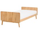 Lit Simple 90 X 200 Cm Bois Clair Bonnac