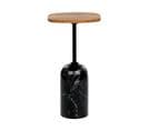 Table D'appoint Bois Clair Et Noir Oasis