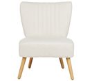 Bouclé Fauteuil Blanc Vaasa