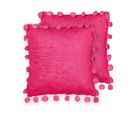 Lot De 2 Coussins Rose Fushia Jasmine 45 X 45 Cm