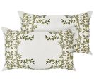 Lot De 2 Coussins Coton Blanc Zaleya