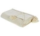 Couvre-lit En Chenille 150 X 200 Cm Beige Kazy