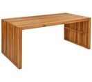 Table De Jardin 180 X 90 Cm Bois Solide Bois Clair Sulzano