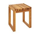 Table De Jardin 40 X 40 Cm Bois Solide Bois Clair Bellano