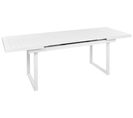 Table De Jardin 180/240 X 90 Cm Métal Blanc Valcanetto