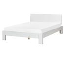 Lit Double 140 X 200 Cm En Bois Blanc Royan