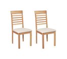 Chaise De Salle à Manger Set De 2 Bois Clair Ortley