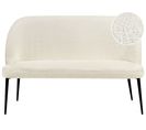 Canapé Banquette 2 Places En Bouclé Beige Clair Osby