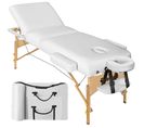 Table De Massage Pliante 3 Zones - 13 Cm D'épaisseur + Housse - Blanc