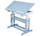 Bureau Réglable En Hauteur Et Inclinable 109x55x63-94cm - Bleu