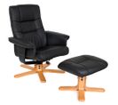 Fauteuil Relax Avec Pied En Croix - Noir/beige