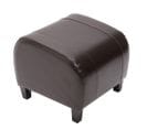 Tabouret Pouf Cuir Emmen, 37x45x47cm ~marron