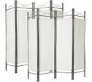 Lot De 2 Paravents 180x160x2,5cm - Blanc