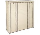 Armoire Penderie En Tissu 12 Compartiments 150x175x45cm - Beige