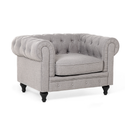 Fauteuil Gris Clair Chesterfield