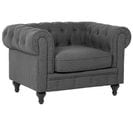 Fauteuil Gris Chesterfield