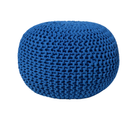 Pouf En Coton Bleu 50 X 35 Cm Conrad