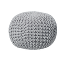 Pouf En Coton Gris Clair 50 X 35 Cm Conrad