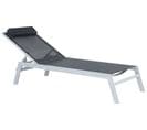 Chaise Longue En Aluminium Noir Catania Ii