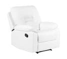 Fauteuil En Cuir Pu Blanc Avec Position Réglable Bergen