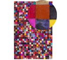 Tapis Patchwork Multicolore En Cuir 160 X 230 Cm Enne