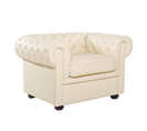 Fauteuil Cuir Beige Chesterfield