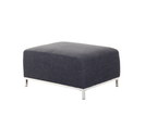 Pouf En Tissu Gris Foncé Oslo