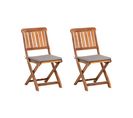 Lot De 2 Chaises De Jardin Avec Coussins Gris Cento