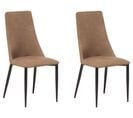 Lot De 2 Chaises Marron Doré Clayton