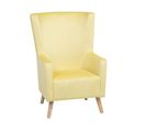 Velours Fauteuil Jaune Oneida