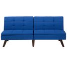 Canapé Convertible 3 Places En Tissu Bleu Cobalt Ronne