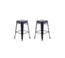 Tabouret De Bar Set De 2 Noir Cabrillo