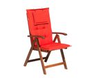 Chaise De Jardin Avec Coussin Rouge Clair Toscana