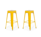 Tabouret De Bar Set De 2 Jaune Cabrillo