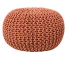 Pouf En Coton Rouille 40 X 25 Cm Conrad