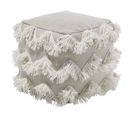 Pouf En Laine Et Coton Beige 44 X 45 Cm Nashik